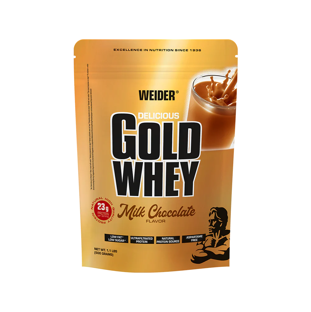 Proteina - Concentrat proteic, Weider, Gold Whey, 500 de grame, pudra proteica