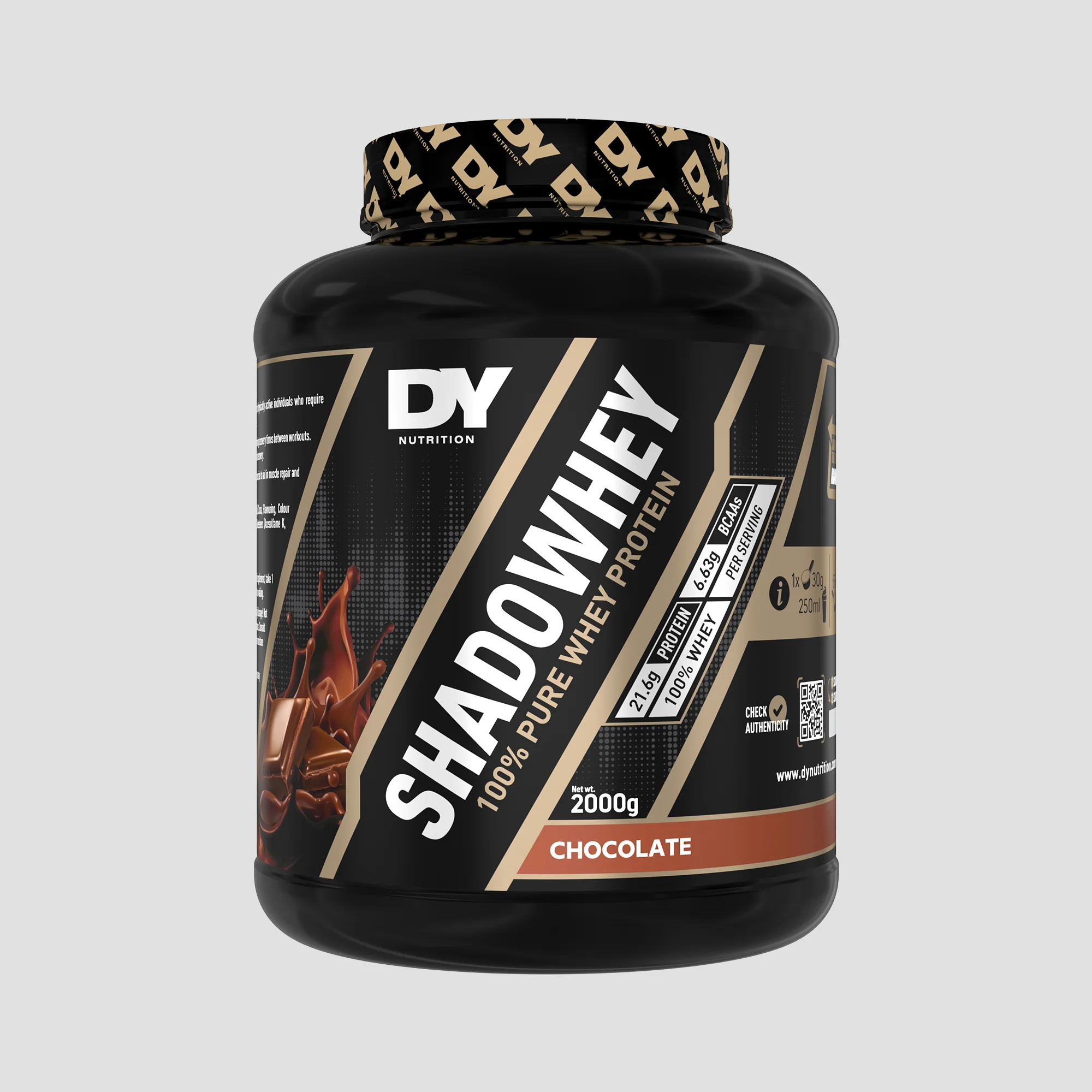 Concentrat - Concetrat proteic din zer, DY Nutrition, Shadowhey 100% Whey Concentrate, 2kg, pudra proteica