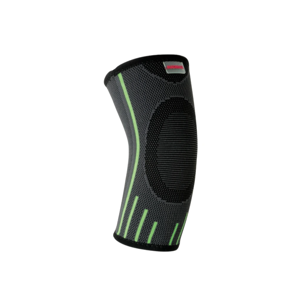 Diverse - Cotiera cu compresie, MadMax, 3D Compressive elbow support, Black/Green