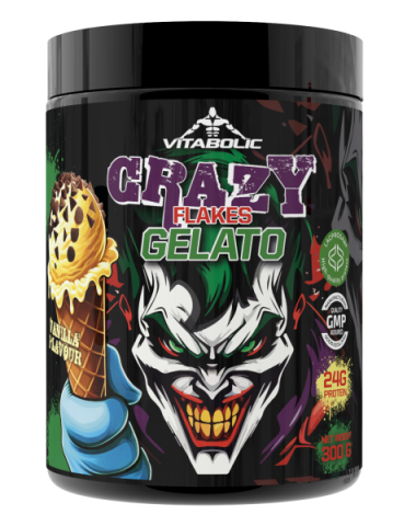 Slabire si definire - Pulbere proteica pentru prepararea inghetatei, Vitabolic, Crazy Flakes Gelato, 300 de grame, pudra