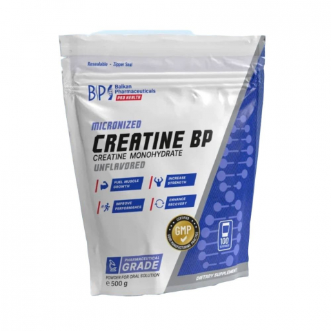 Creatina - Creatina monohidrata, Balkan Pharmaceuticals, Creatine BP, 500 de grame, pudra