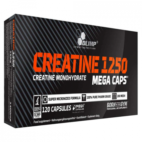 Creatina - Creatina monohidrata, Olimp Sport Nutrition, Creatine Monohydrate 1250 Mega Caps, 120 de capsule