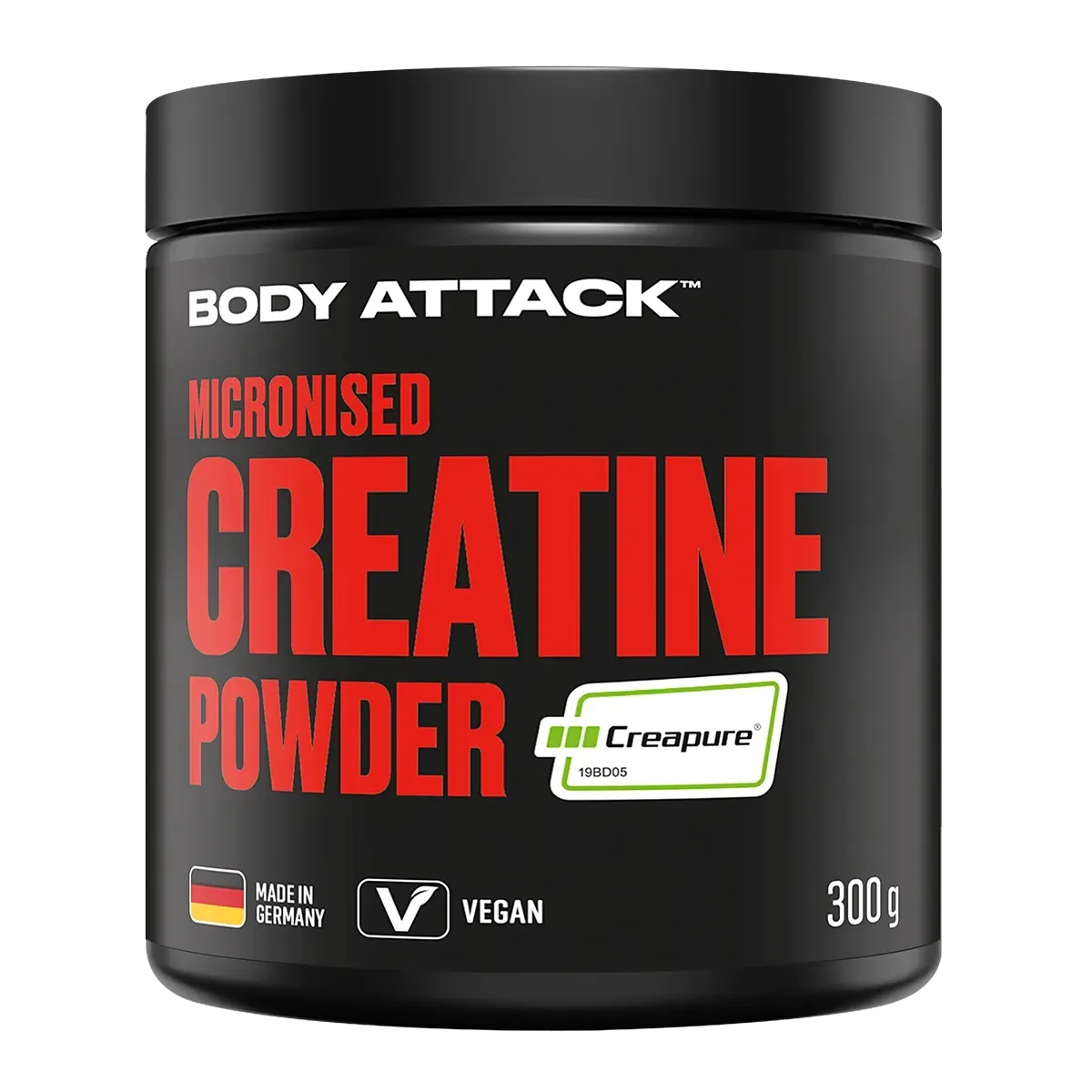 Creatina - Creatina monohidrata Creapure, Body Attack, Micronised Creatine Powder (Creapure), 300 de grame, pudra