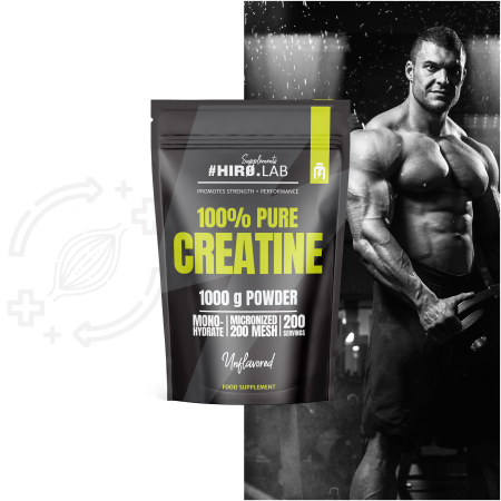 Creatina monohidrata, Hiro.Lab, Creatine micronized 200 mesh, 1kg, pudra [5]