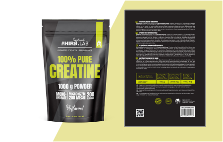 Creatina monohidrata, Hiro.Lab, Creatine micronized 200 mesh, 1kg, pudra [1]