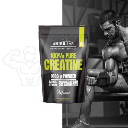 Creatina monohidrata, Hiro.Lab, Creatine micronized 200 mesh, 1kg, pudra [4]
