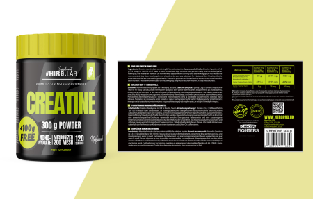 Creatina monohidrata, Hiro.Lab, Creatine micronized 200 Mesh, 300+100 de grame, pudra [1]