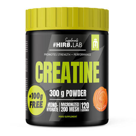 Creatina - Creatina monohidrata, Hiro.Lab, Creatine micronized 200 Mesh, 300+100 de grame, pudra