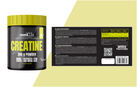 Creatina monohidrata, Hiro Lab, Creatine micronized 200 Mesh, 300 de grame, pudra [1]