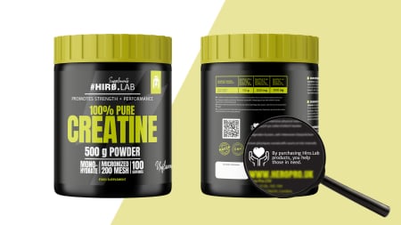 Creatina monohidrata, Hiro.Lab, Creatine micronized 200 mesh, 500 de grame, pudra [6]