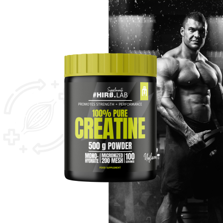 Creatina monohidrata, Hiro.Lab, Creatine micronized 200 mesh, 500 de grame, pudra [2]