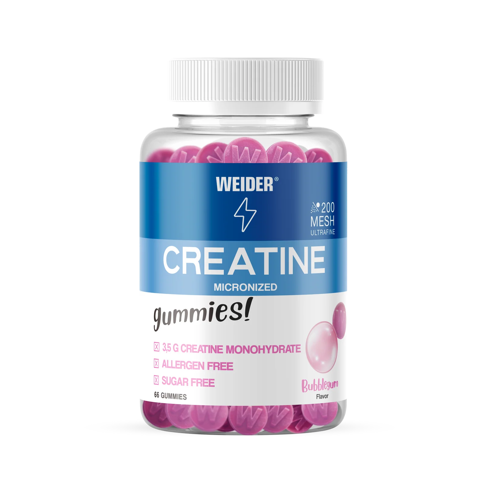 Monohidrata - Weider Micronized Creatine Gummies Bubblegum 60 Gummies