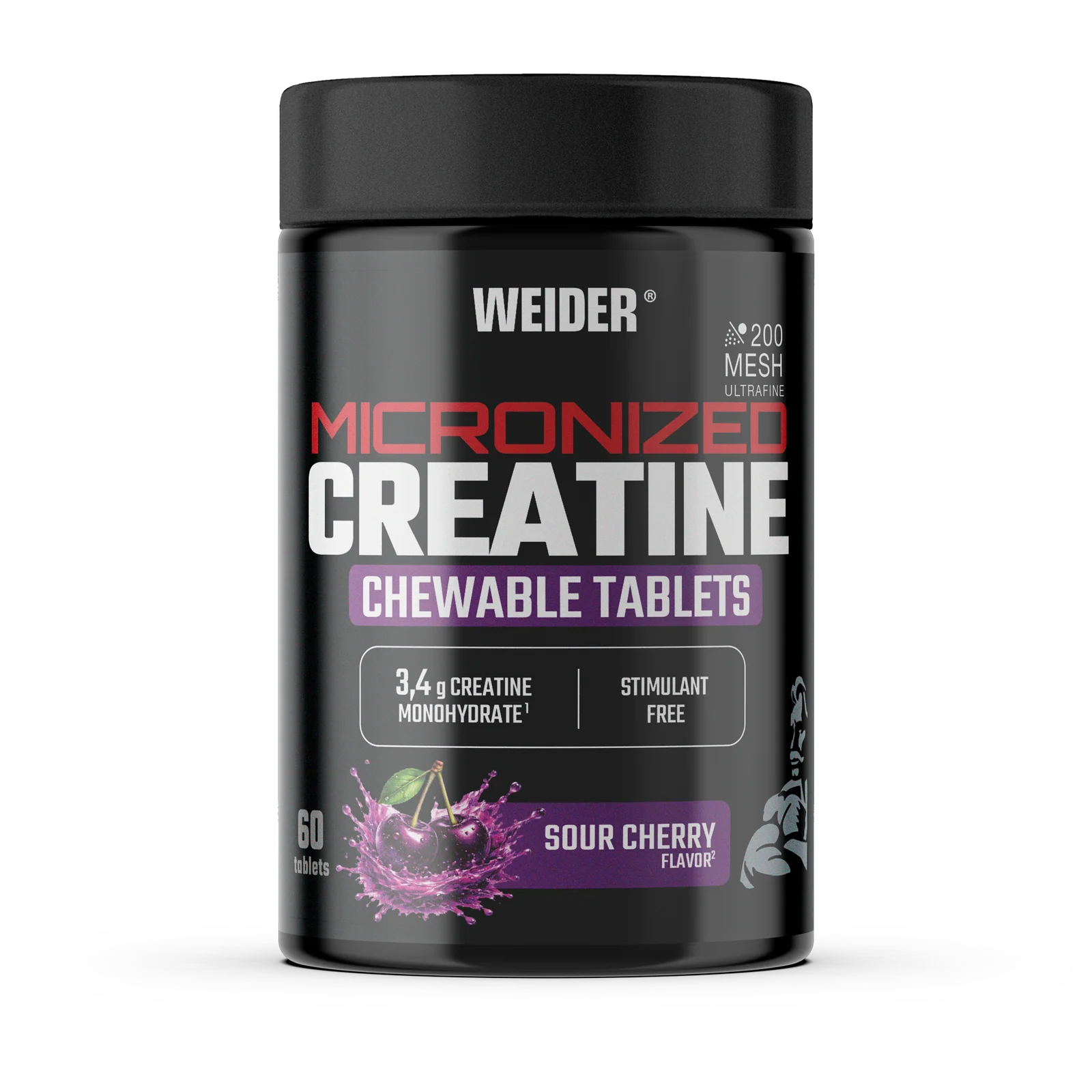 Creatina - Creatina monohidrata masticabila, Weider, Micronized Creatine Chewable Tablets, 60 de tablete