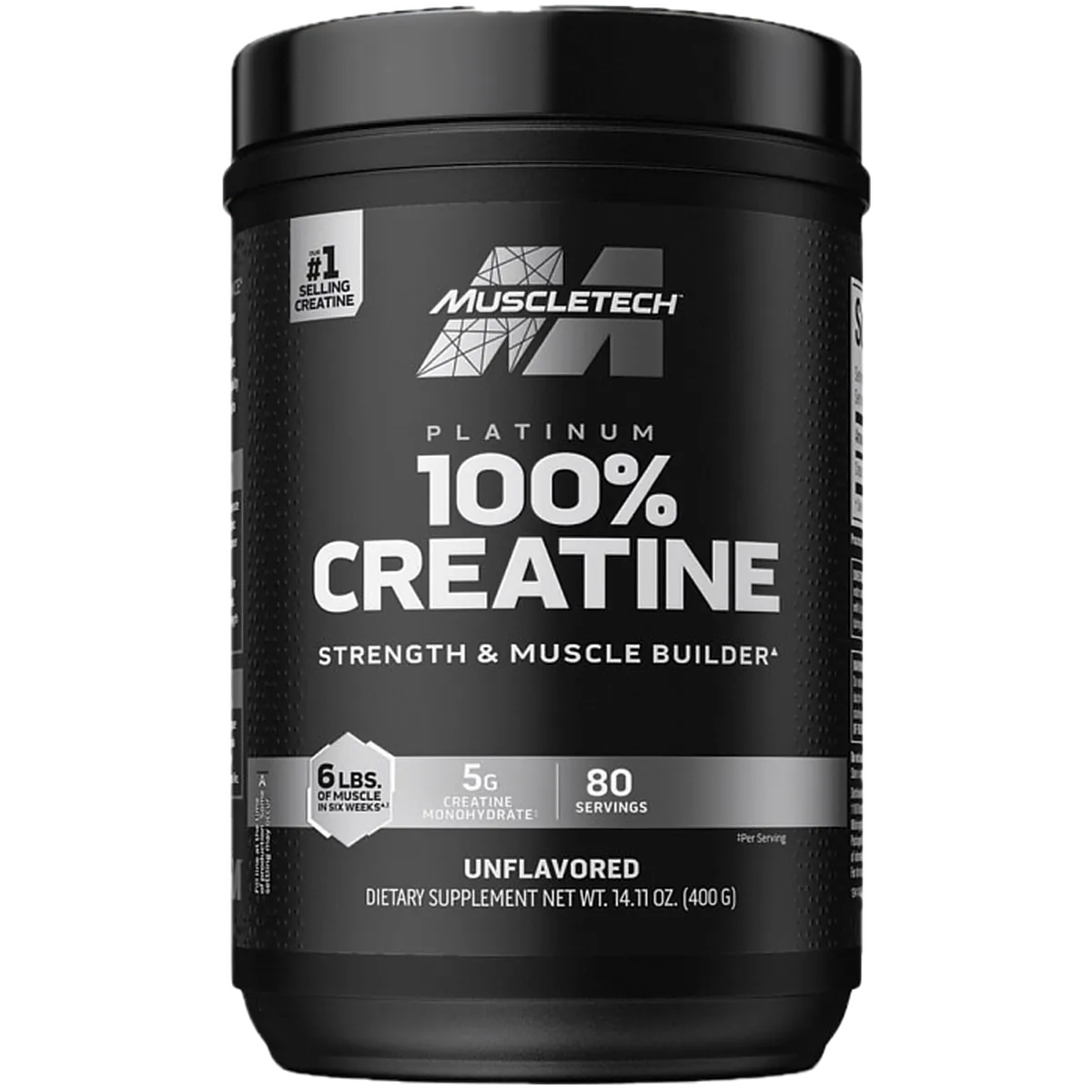 Creatina - Creatina monohidrata, MuscleTech, Platinum 100% Creatine, 400 de grame, pudra