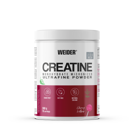 Monohidrata - Creatina monohidrata, Weider, Creatine monohydrate micronized Cherry Lollipop, 300 grame, pudra