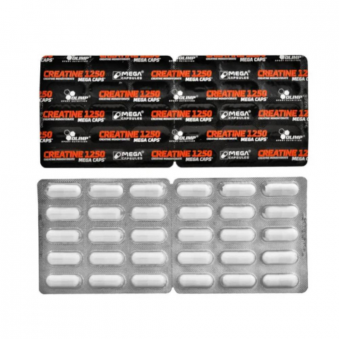 Creatina - Creatina monohidrata, Olimp Sport Nutrition, Creatine 1250 Mega Caps, 120 de capsule