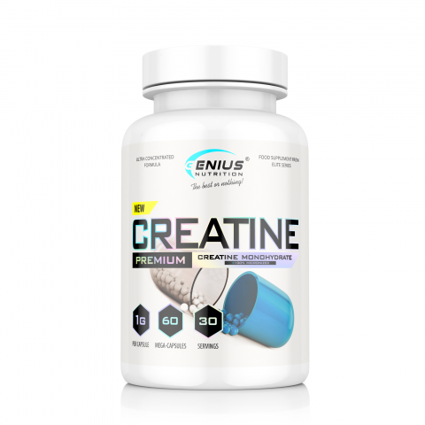 Creatina - Creatina monohidrata, Genius Nutrition, Creatine, 60 de capsule
