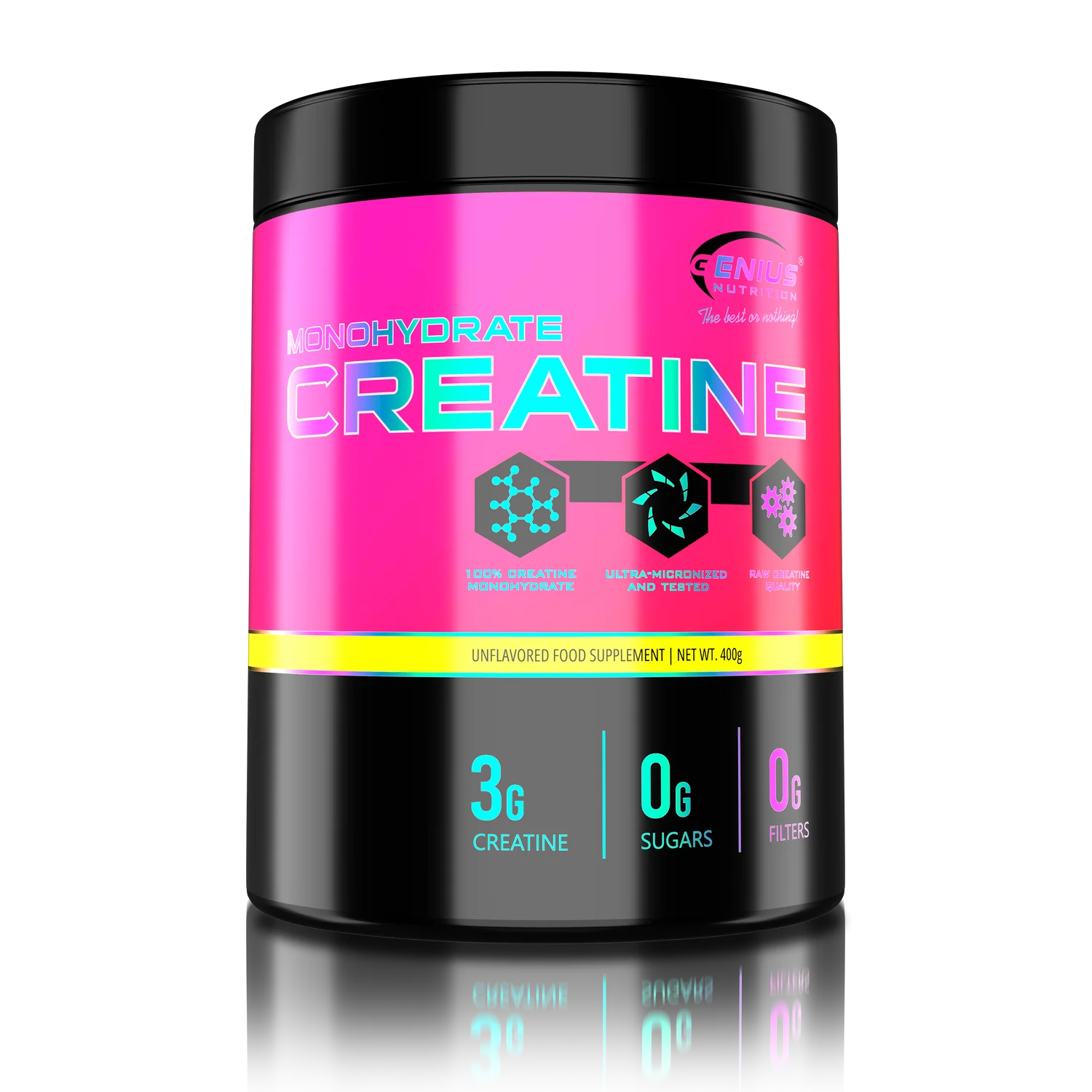 Creatina - Creatina, Genius Nutrition, Creatine Monohydrate, 400 de grame, pudra