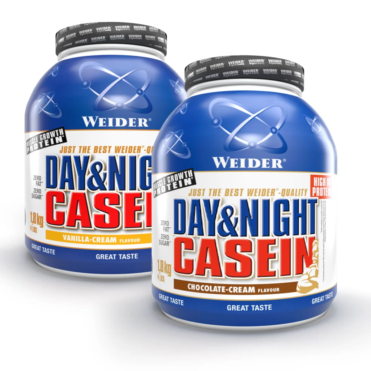 Blend proteic - Cazeina, Weider, Day&Night Casein, 1.8kg, pudra proteica