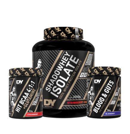 Stack-uri - DY Nutrition Power&Recovery Stack - Shadowhey Isolate 2kg + Blood&Guts 380g + HIT BCAA 4:1:1 & Glutamine 400g