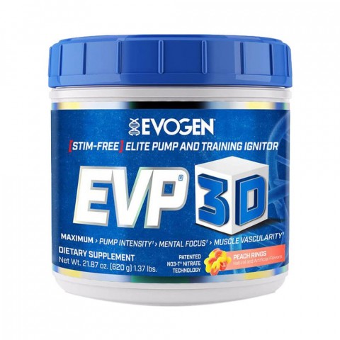 Fara cofeina, non-stim - Pre-workout fara cofeina, Evogen, Evp 3D Stim-free, 480 de grame, pudra