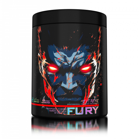 Cu cofeina - Pre-workout, Genius Nutrition, Fury extreme, 400 de grame, pudra