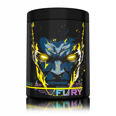 Cu cofeina - Pre-workout, Genius Nutrition, Fury extreme, 400 de grame, pudra