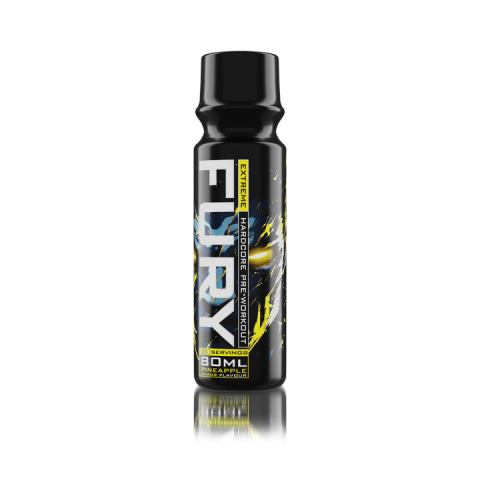 Cu cofeina - Pre-workout, Genius Nutrition, Fury Extreme, shot de 80ml