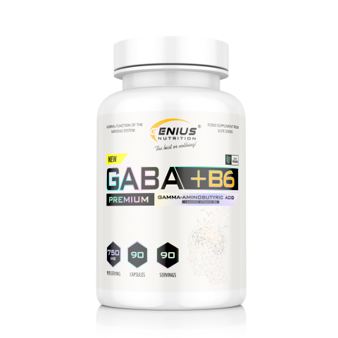 Vitamine si minerale - Gaba + Vitamina B6, Genius Nutrition, Gaba + B6, 90 de capsule