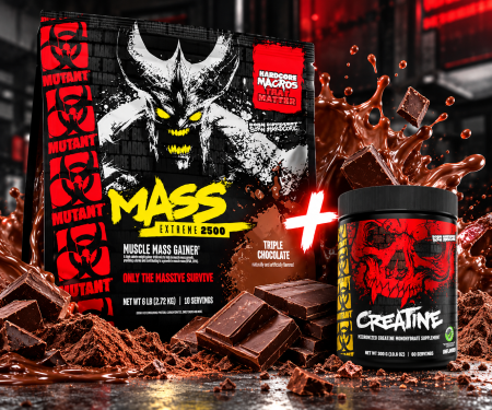 Creatina - Gainer + Creatina, Mutant, Mutant Mass Extreme 2500 + Mutant Micronized Creatine Monohydrate, pudra