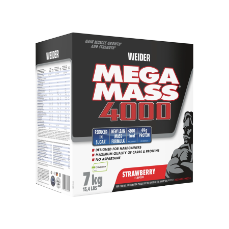 Gainer - Gainer, Weider, Mega Mass 4000, sac de 7 kg cu pudra proteica