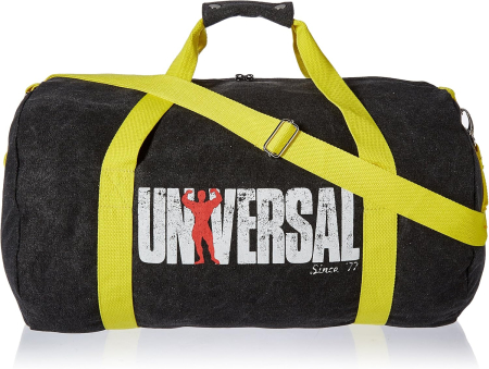 Genți de sală - Geanta de sala, Universal, Vintage Gym Bag, Black