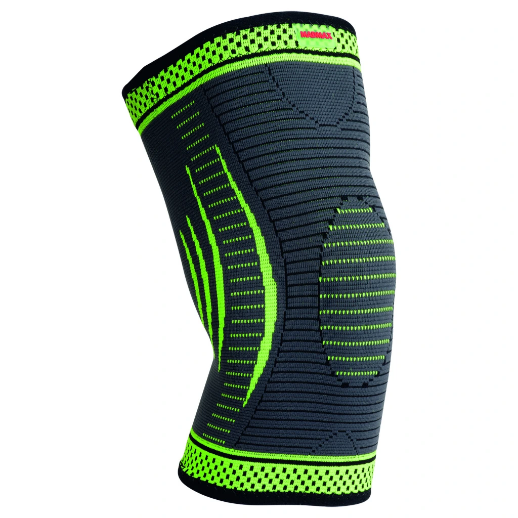 Diverse - Genunchiera cu compresie, MadMax, 3D Compressive knee support, Black/Green