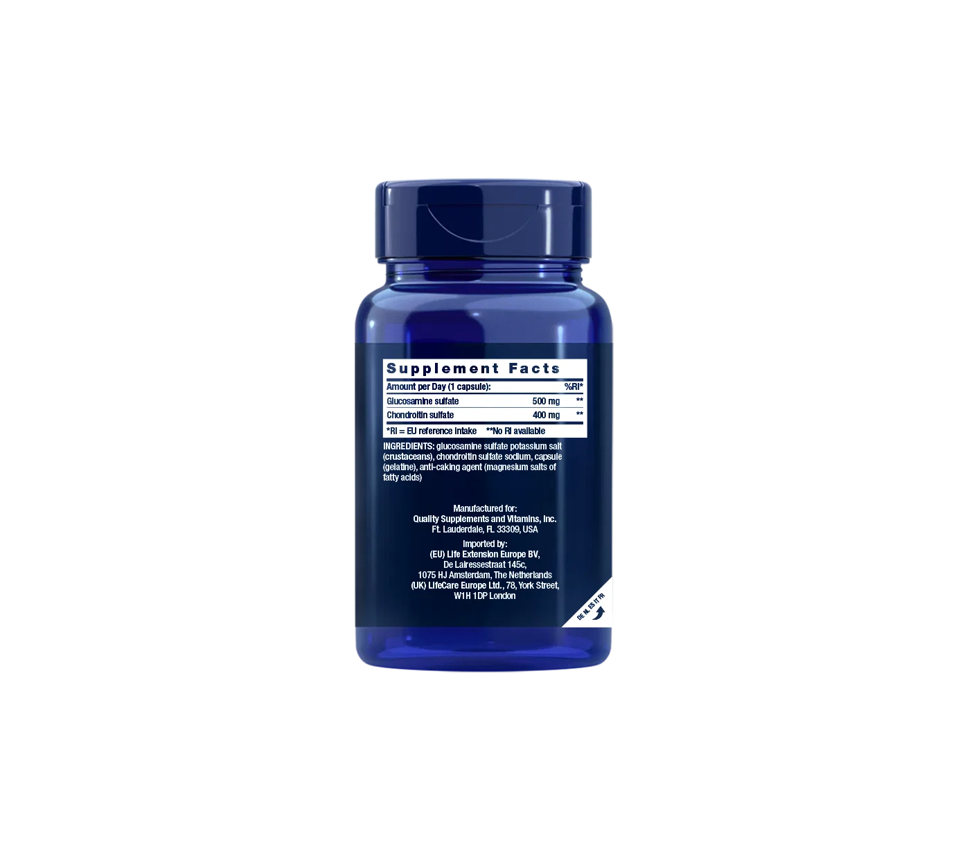 Glucozamina+Condroitina, Life Extension, Glucosamine/Chondroitin, 90 de portii, 90 de capsule [1]