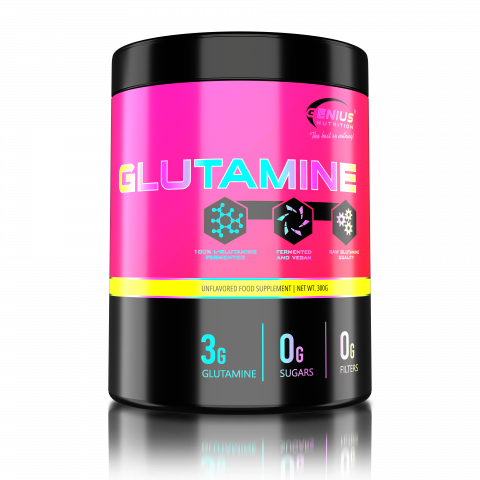 Aminoacizi - Glutamina, Genius Nutrition, 300 de grame, pudra