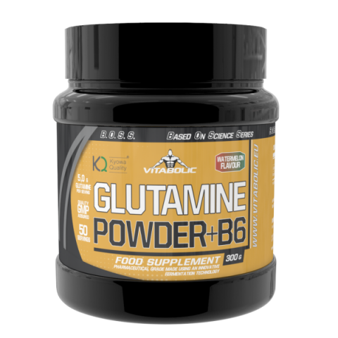 Aminoacizi - Glutamina + Vitamina B6, Vitabolic, Glutamine Powder + B6, 300 de grame, pudra