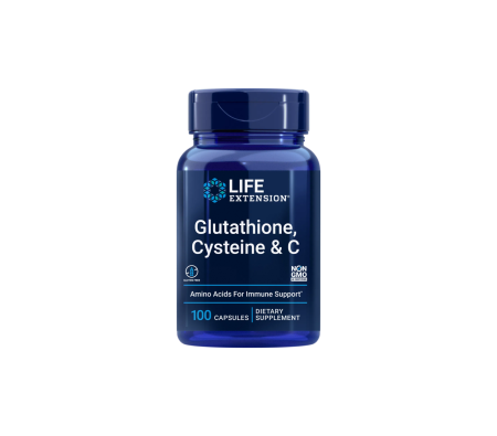 Protectie ficat - Glutation + Cisteina + Vitamina C, Life Extension, Glutathione, Cysteine & C, 100 de capsule