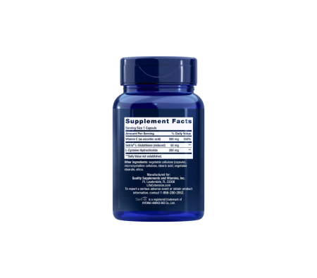 Glutation + Cisteina + Vitamina C, Life Extension, Glutathione, Cysteine & C, 100 de capsule [1]