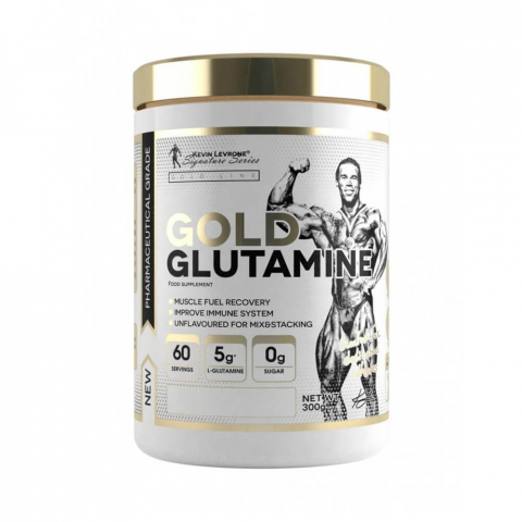 Glutamina - Glutamina, Kevin Levrone, Gold Glutamine, 300 de grame, pudra