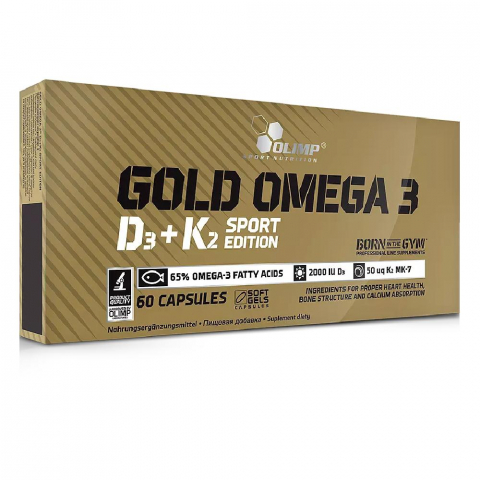 Vitamina K - Omega 3, Olimp Sport Nutrition, Gold Omega 3 D3+K2, 60 de capsule