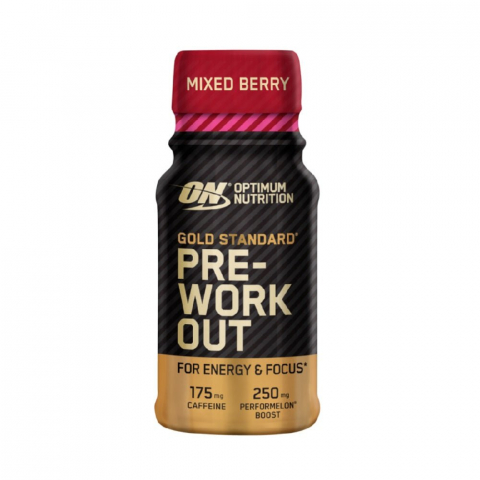 Cu cofeina - Pre-workout cu cofeina, Optimum Nutrition, Gold Standard, shot de 60ml