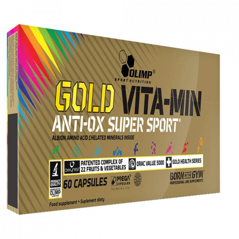 Vitamina E - Complex de vitamine si antioxidanti, Olimp Sport Nutrition, Gold Vita-Min Anti-Ox Super Sport, 60 de capsule