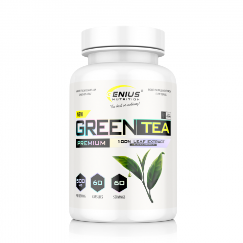 Anti-Aging - Extract de ceai verde, Genius Nutrition, Green Tea Premium, 60 de capsule