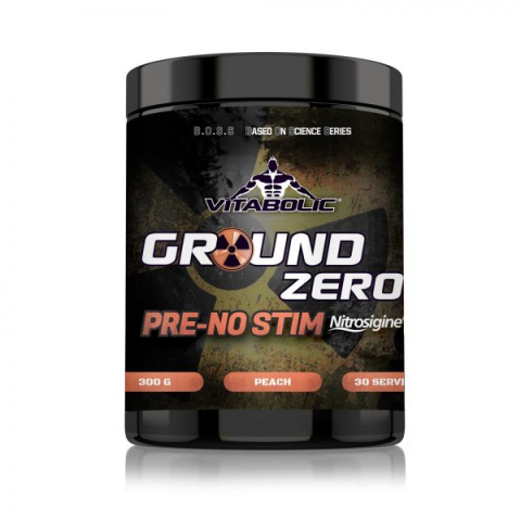Pre-workout fara cofeina, Vitabolic, Ground Zero Pre NO-Stim Nitrosigine, 300 de grame, pudra [1]