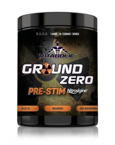 Cu cofeina - Pre-workout, Vitabolic, Ground Zero Pre-Stim Nitrosigine, 315 grame, pudra