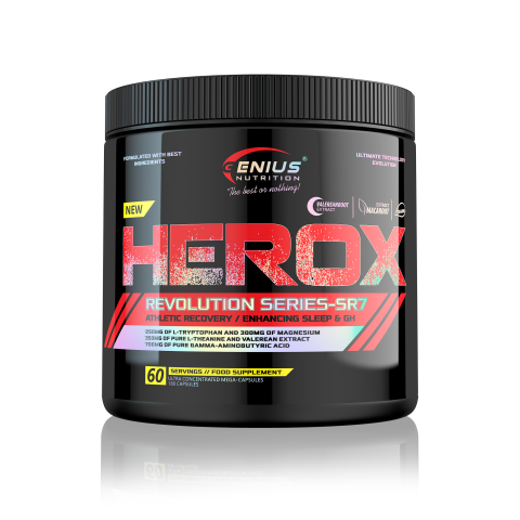 Relaxare si somn - Supliment pentru somn si recuperare, Genius Nutrition, Herox, 180 de capsule