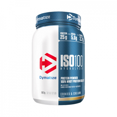 Hidrolizat - Proteina hidrolizata, Dymatize, Iso 100 Hydrolized, 908 grame, pudra proteica
