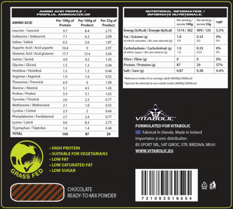 Izolat proteic, Vitabolic , ISO Ground Zero CFM, 2Kg, pudra proteica [1]