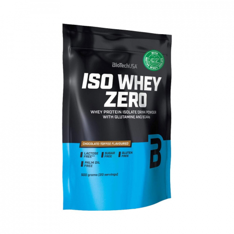 Proteina - Izolat proteic, Biotech USA, Iso Whey Zero, 500 de grame, pudra proteica