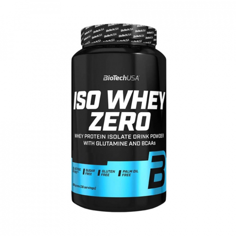Proteina - Izolat proteic imbogatit cu aminoacizi, Biotech USA, Iso Whey Zero, 908 grame, pudra proteica